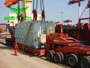 China 60T Modular Semi Trailer Low Loader Three Axles Hydraulic Suspension wholesale