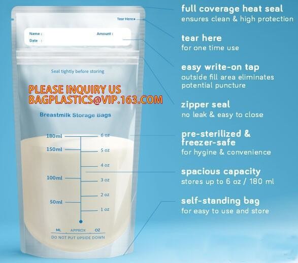 biodegradable eco-friendly FDA clear juice sealed drink pouches translucent reclosable hand held zipper plastic drinking