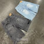 Custom Embroidery Raw Hem Patches Logo High Quality Streetwear Baggy Distressed