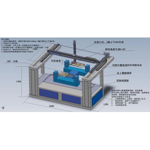 OEM Servo Drive CNC Paint Sprayer AC220V 50HZ For Cosmetics Ball