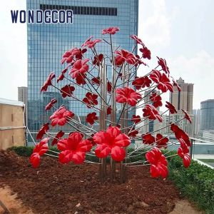 150cm Outdoor Metal Sculpture Flower Sea Metal Garden Statues