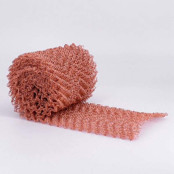 Red copper mesh filter, column mounted, wire mesh filter for distillation