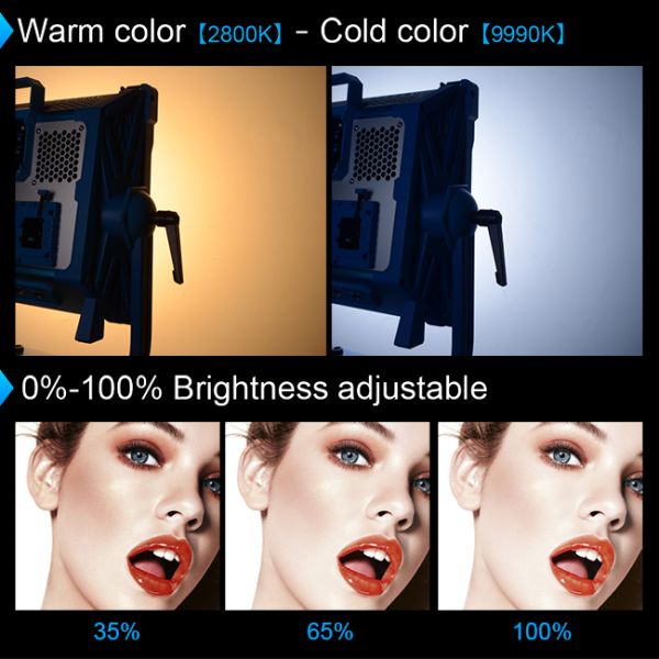 RGBW 200W Portable LED Film Lights , Compact AI-2000C LED Camera Light Panel