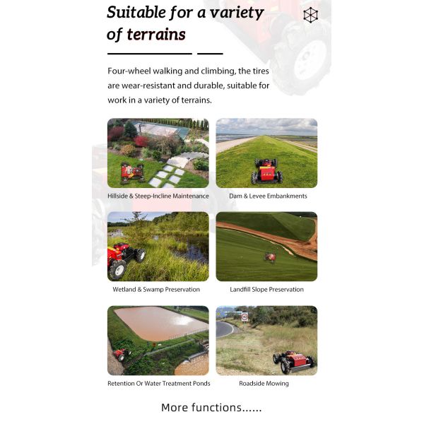 Gasoline Engine Electric Automatic Lawn Mower Automated Grass Cutting Machine 2000m2/H