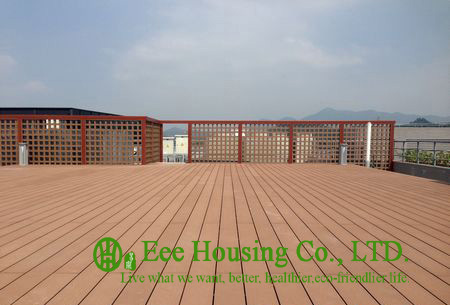 Anti-moisture Outdoor WPC decking For Balcony, Easy Installation and Environmental Friendly