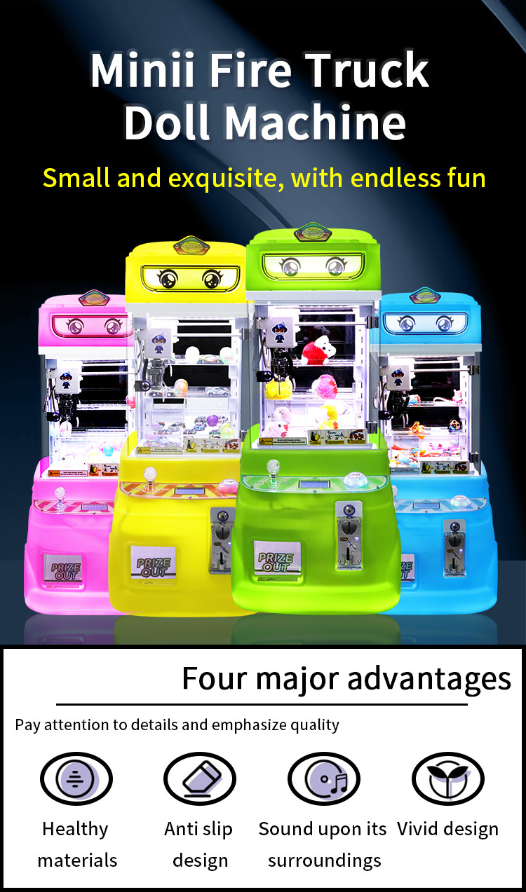 Mini Fire Truck Toy Vending Machine Coin Pusher Children's Arcade Machine