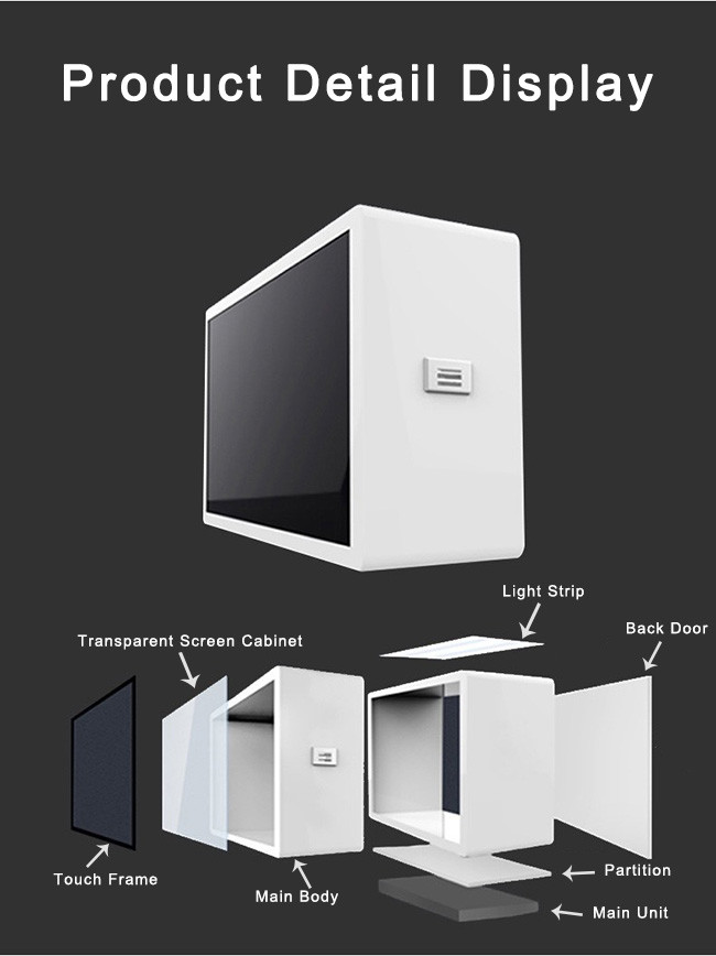 Smart Transparent LCD Display Cabinet 3D Holographic See Through Lcd Display