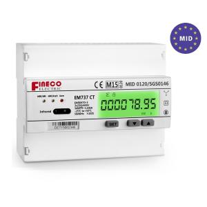 EM737 CT 3*230/400V 1.5 6 A Smart KWh Meter Jammer with Modbus RTU Communication