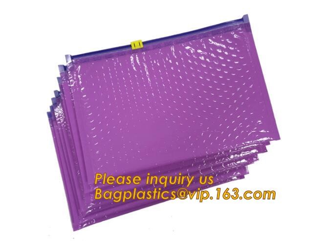 Cosmetic Slider Zip lockk Bubble Bags Bubble Slide Pouch,Zip lockk esd bubble bag bubble packaging wrap cosmetic pouch slide