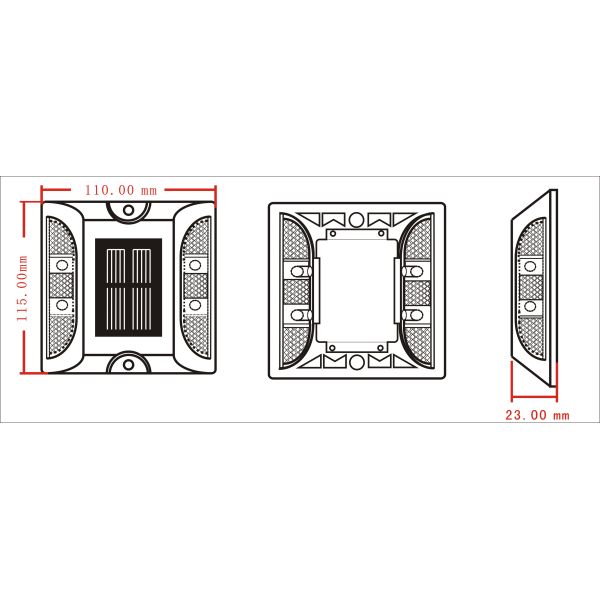 Wireless IP68 Waterproof 800 Meters Solar Road Reflectors , Boat Solar Lights