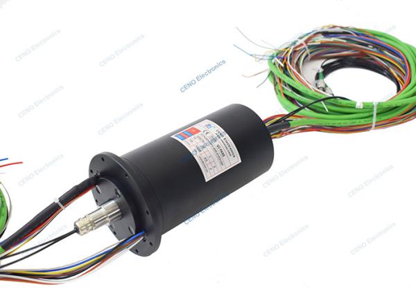 Quality 2 Channels SM Fiber Optic Rotary Joint Integrate FORJs Slip Ring With IP65 for sale