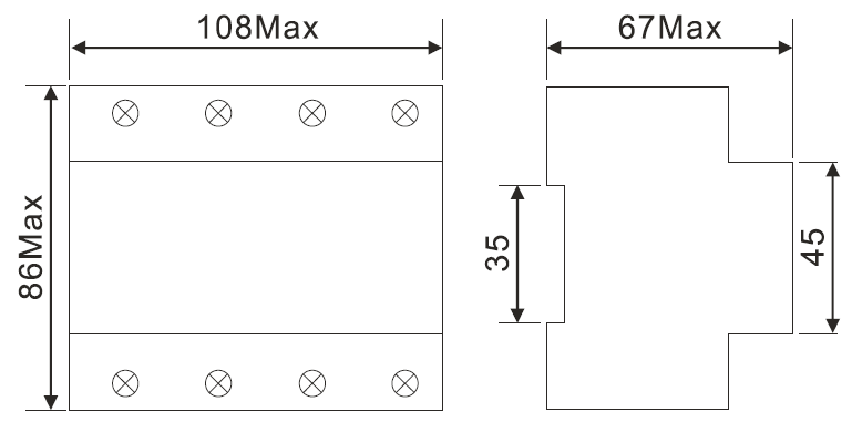 CDGQF Self - Reset Over / Under Voltage Protector 1P+N / 3P+N 20 / 50 / 80 / 100A