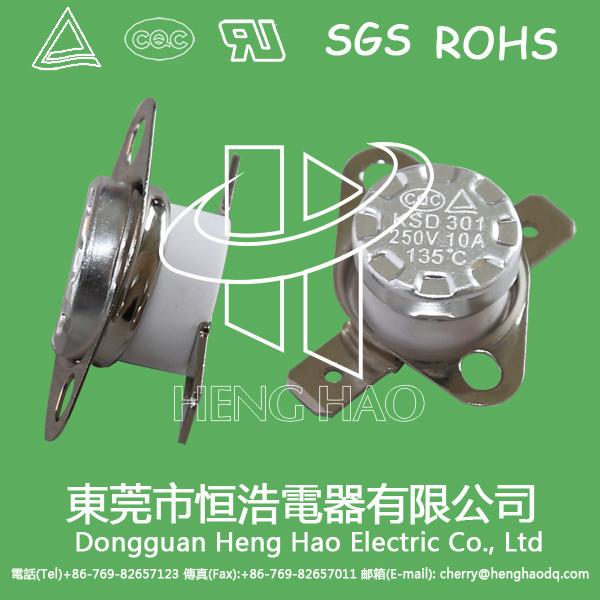 Quality KSD301 mini bimetal thermal switch,KSD301 temperature protector switch for sale