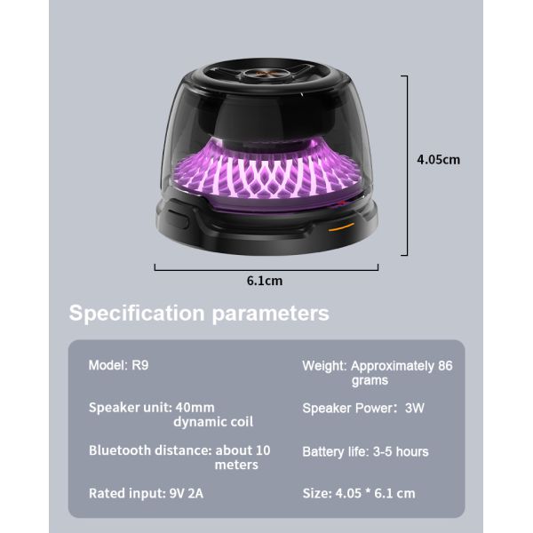 Multifunction Wireless Charger Working Frequency 100-205KHZ Fidget Spinner Light and ABS Inside