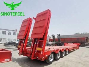 China Removable Gooseneck Semi Trailer 70 Tons Gooseneck Skeletal Trailer wholesale