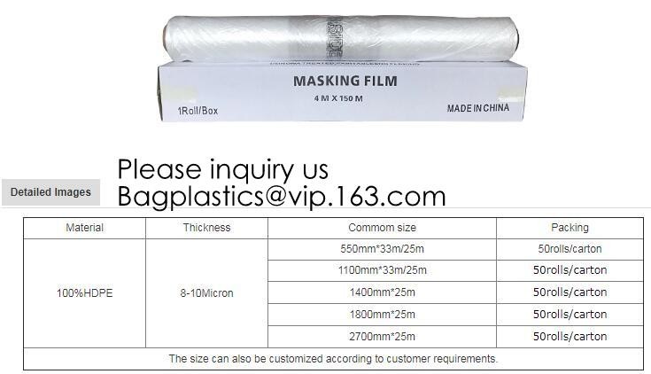 Disposable Plastic Car Cover with Elastic Band Medium Size, Kit De Protection, Car Clean Kit, car protection disposable