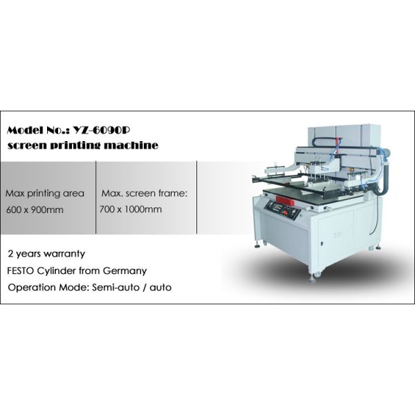 YZ-6090P flat large format advertising poster screen printing machine with vacuum