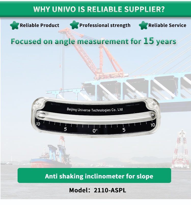 10 Degree Inclinometer UNIVO 2110 for Accurate Angle Slope Measurement in -45-82 Range