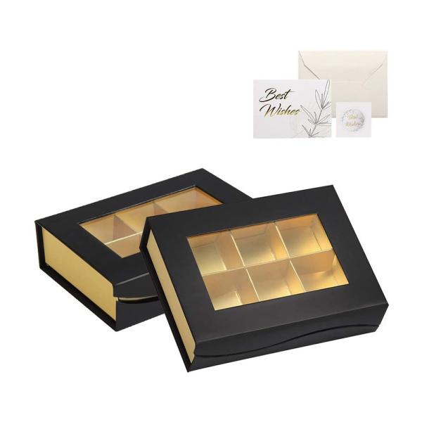 Quality 6 Lattices Custom Printed Small Cardboard Presentation Gift Boxes For Chocolates for sale