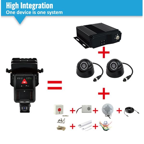 Front / Rear Infrared HD DVR Dash Cam 24 Hours Loop Recording CMOS Sensor