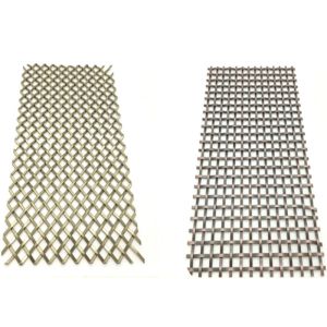 5.5m Length Crimped Copper Wire Mesh Square Hole Architecture
