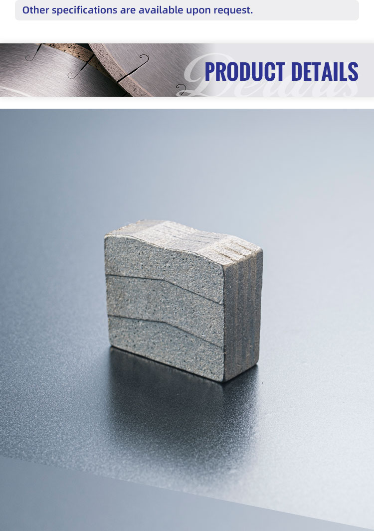 1400mm Single Disc Sandstone Cutter Tips with Flat Shape 24*9*15mm Layer Segment