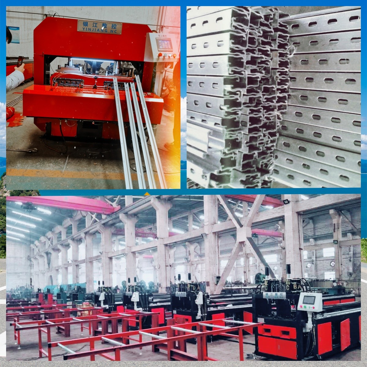 50mm Sheet Steel CNC Punching Machine With 10-15 Holes / Min Speed