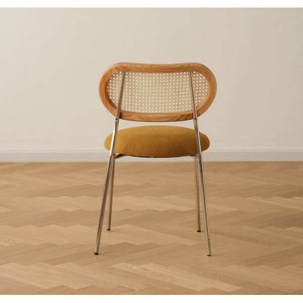 Household Rattan Backrest Cloth Dining Chair 49*46*75cm