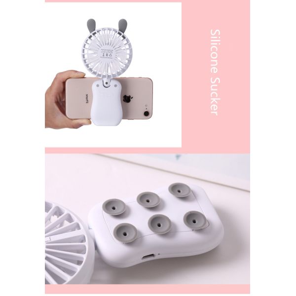 Mini Hand Held Rechargeable Battery Operated Fan With LED Light