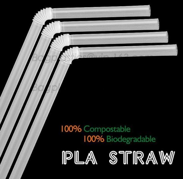Quality PLA straw biodegradable strawCorn starch 100% biodegradable non plastic drinking straw PLA straws, for sale
