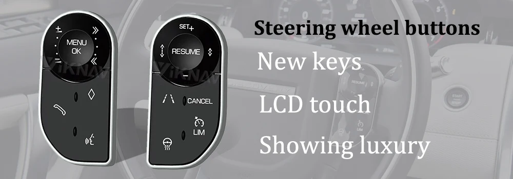 VIKNAV Land Rover Range Rover Steering Wheel Buttons Knob Discovery 5 Vogue L405 Sport L494 2013-2017