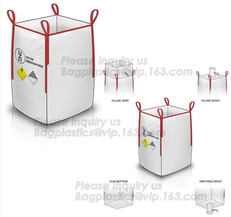 customizable PP u-panel baffle big bag /coated white woven PP jumbo bag/ventilated 4 panel baffle bag/all colors availab