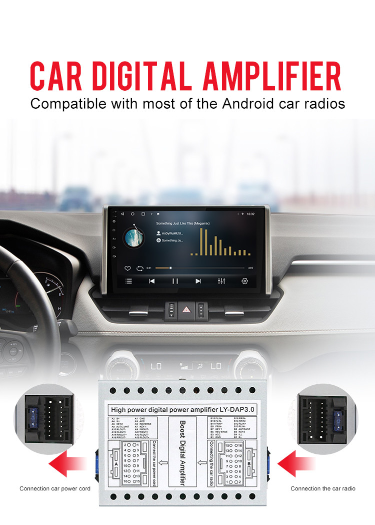 Car Digital Amplifier Mini Car DSP Box Plug And Play Easy Installation