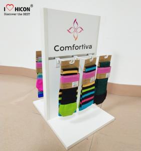 China Sock Slatwall Display Counter Display Racks Unit Wood Display Stand For Socks wholesale