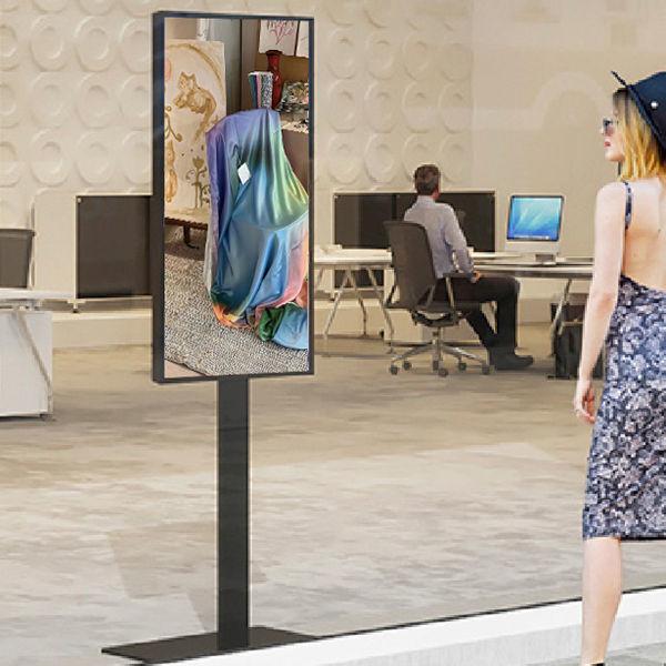 Quality Large Lcd Window Screen Floor Standing Digital Display 49 Inch 3500nits Indoor for sale
