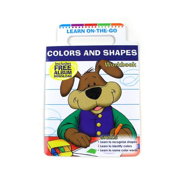 Quality Handle Workbook Childrens Book Printing For Colors And Shapes Learning, Cute Puppy Purse Book for sale
