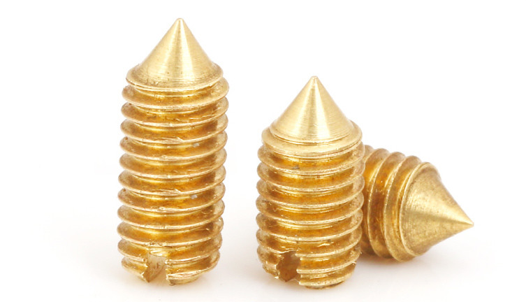 Slotted Cone Point Set Screw JIS B117 Headless With Metric Thread Type