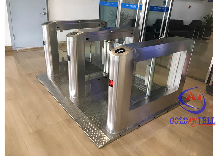 China Biometric Fingerprint RFID Turnstile Office Building Glass Turnstile Door on sale