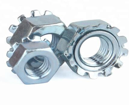 Galvanized Carbon Steel Heavy Hex Nuts K Lock Nut Ni Plated ASME B18.6.3