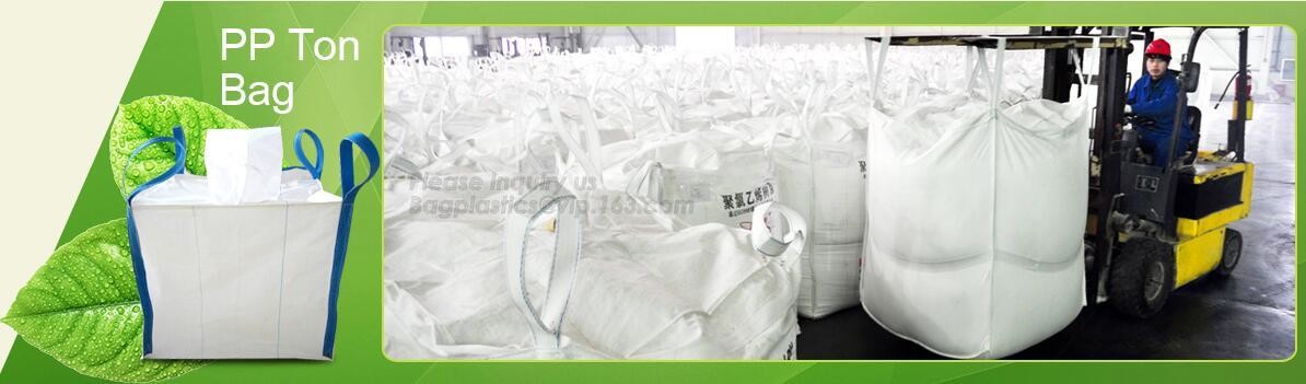 polypropylene woven plastic jumbo bag pp big bag for sand, building material, 500kg-1000kg PP Woven Jumbo Bag Big Bag wi