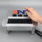 110V US power hand overturn conference table socket box with receptacle outlet