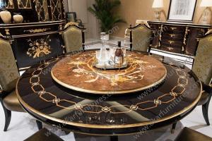 China Antique wooden round rotating dining table TN-029N wholesale