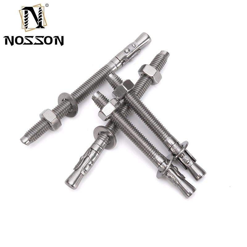 Extended Double Head Bolt Threaded Rod System of Measurement Stainless Steel Wall Threading Screw and Nut Set M6 M8 M16