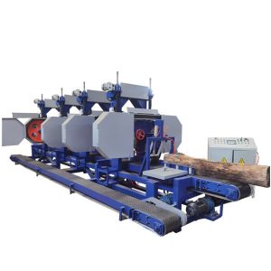 China Horizontal Multiple heads log cutting portable band saw mills for sale wholesale