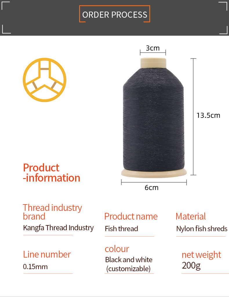 Polyester 0.12mm Elasticated Fish Thread for Sewing Fishing Net Pattern Dyed Colorful