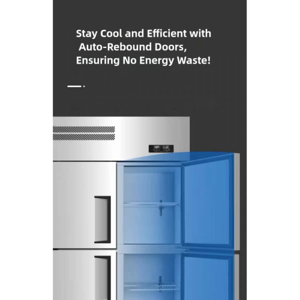 Vertical Stainless Steel Fridge Freezer for Kitchen Upright Refrigeration Equipment