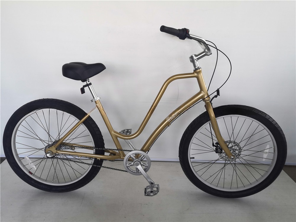 26" Aluminum Frame Single Gear Hybrid Women's Beach Cruiser Bike 2024 Non-Rear Damper