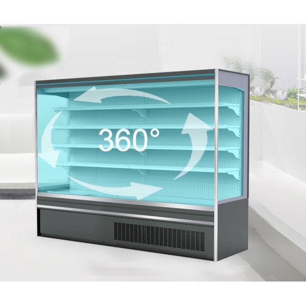 Upright Open Showcase Chiller Supermarket Drink 1600L Display Fridge