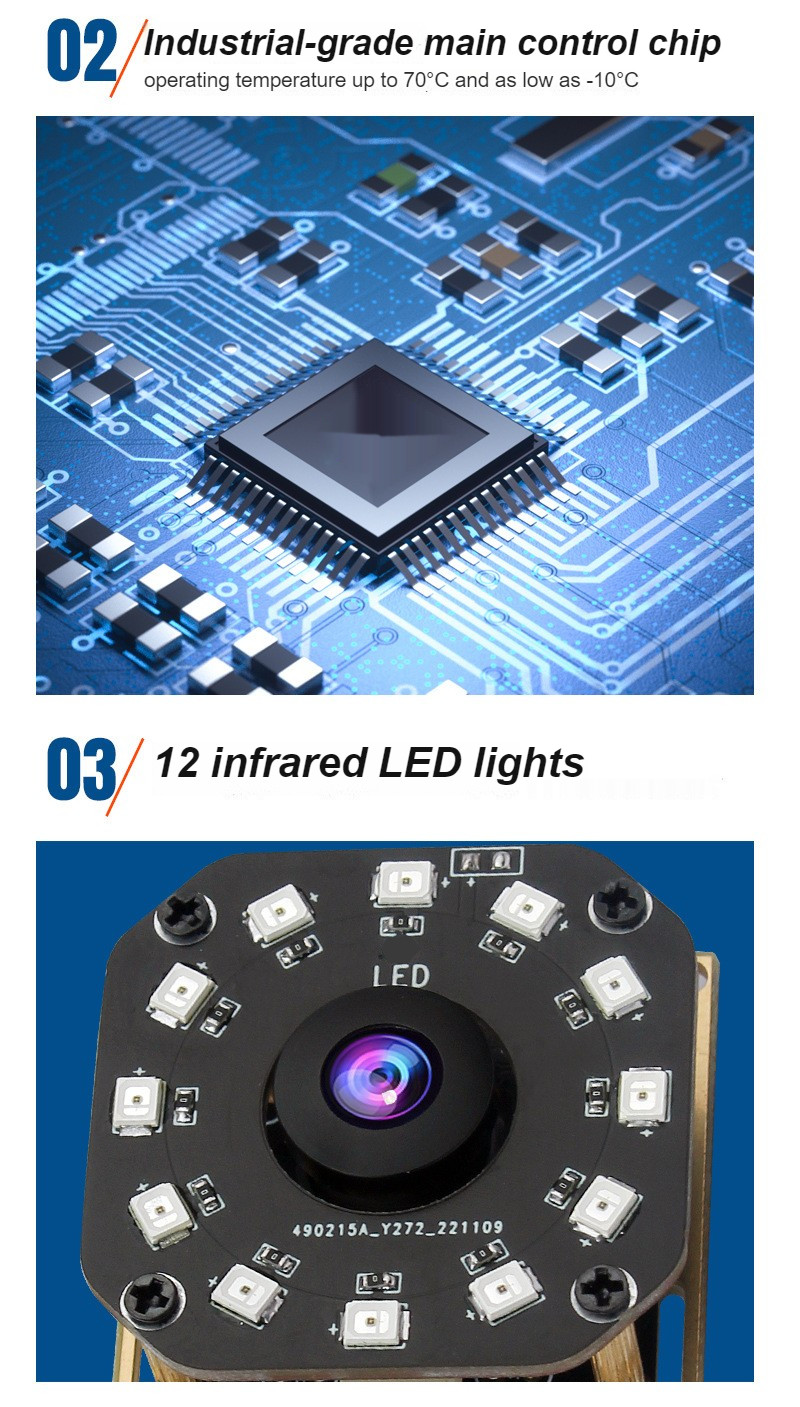 HK1M-H220 Global Shutter 120FPS 1080P High-Frame Camera Module with Wide-Angle Lens for Iris and Vein Recognition