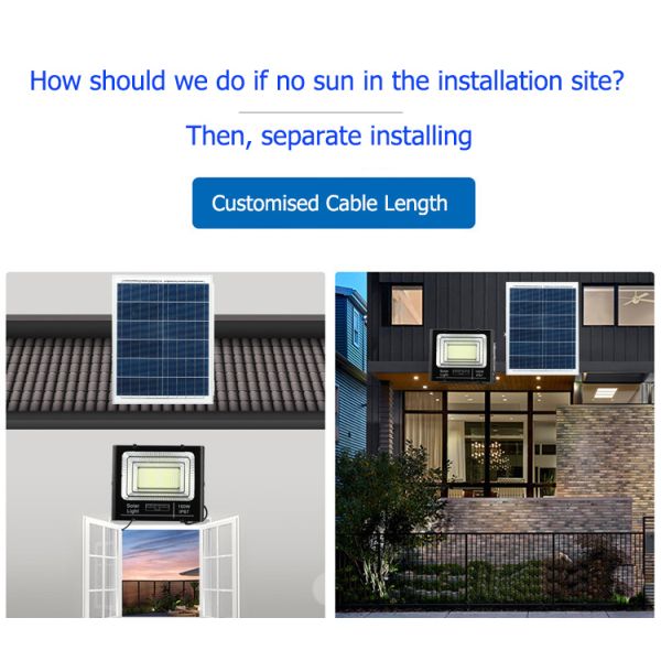 IP67 Waterproof Outdoor LED Solar Flood Light with Remote Control